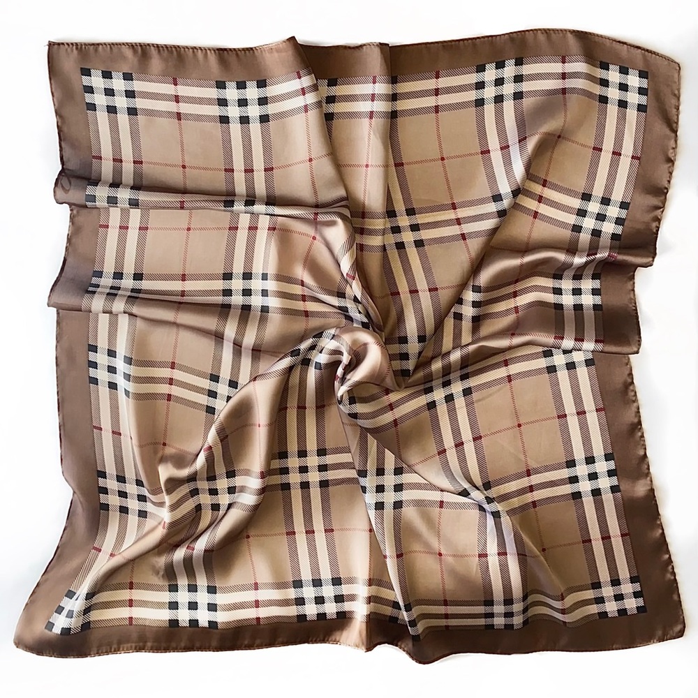 Plaid Scarf Tan